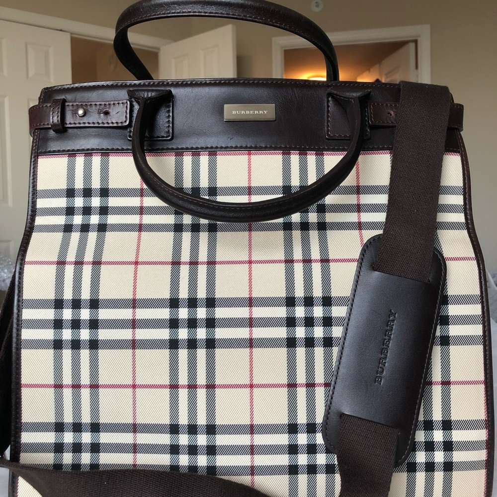 Authentic Burberry Large Crossbody Tote Bag